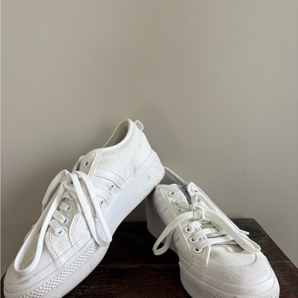 adidas Women's All-White Sneakers